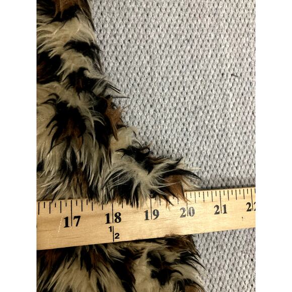 Sunshine Rodeos Shag Vest Womens OSFM* Leopard Print Acrylic Open Western Boho - Picture 11 of 13